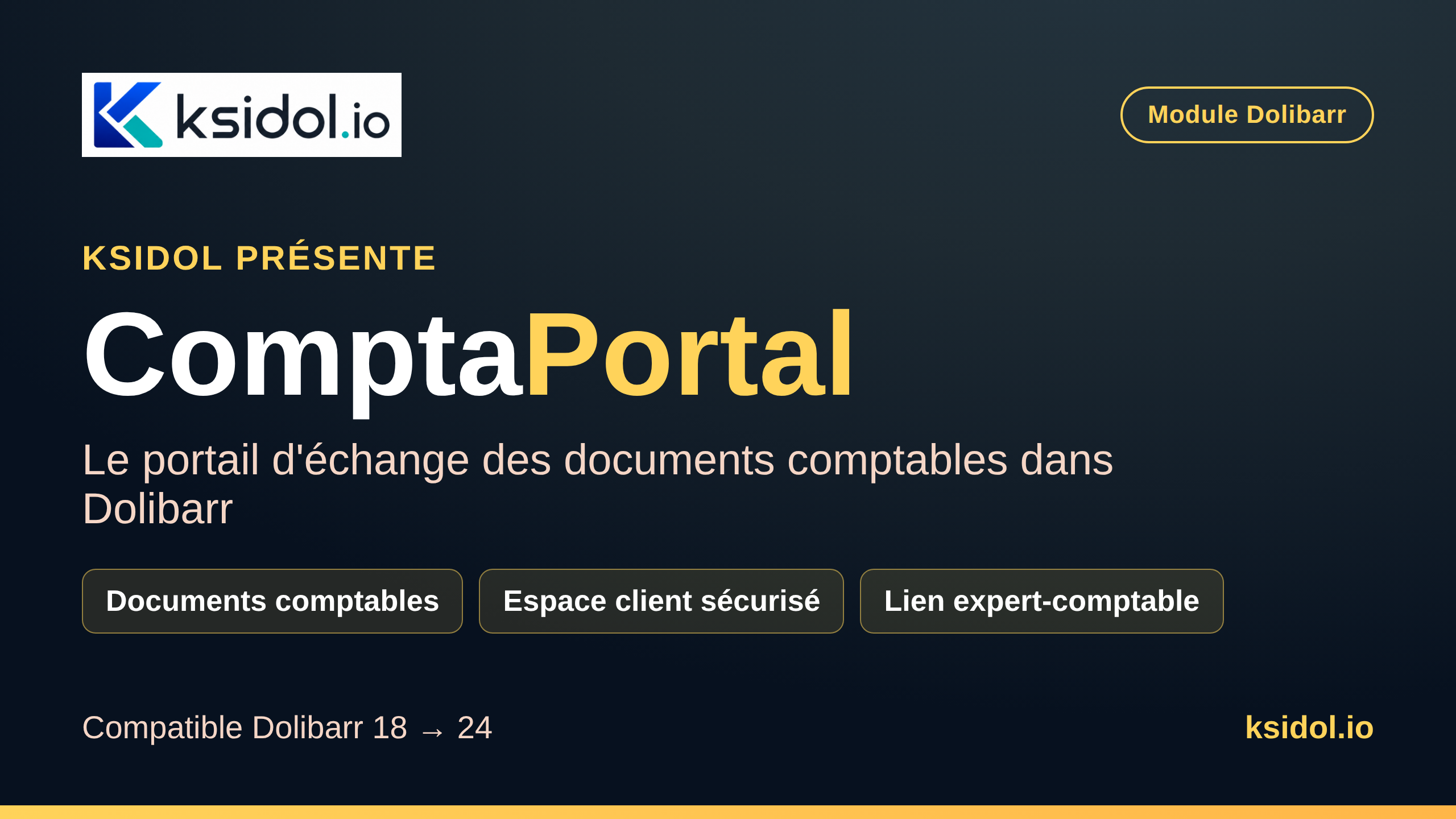 Capture du module Dolibarr Module Portail comptable Dolibarr - Accès sécurisé aux factures pour votre expert-comptable par KSIDol pour entreprises et intégrateurs - finance
