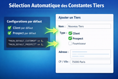 Screenshot of the Dolibarr module Third-Party Form Elements – Enable / Disable by KSIDol for companies and integrators - operations
